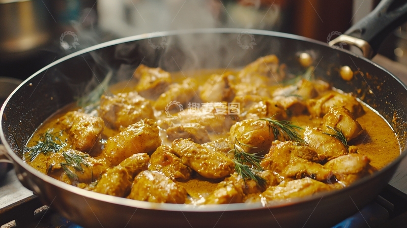 高清大图下载【趣麦麦图】香喷喷的鸡肉咖喱