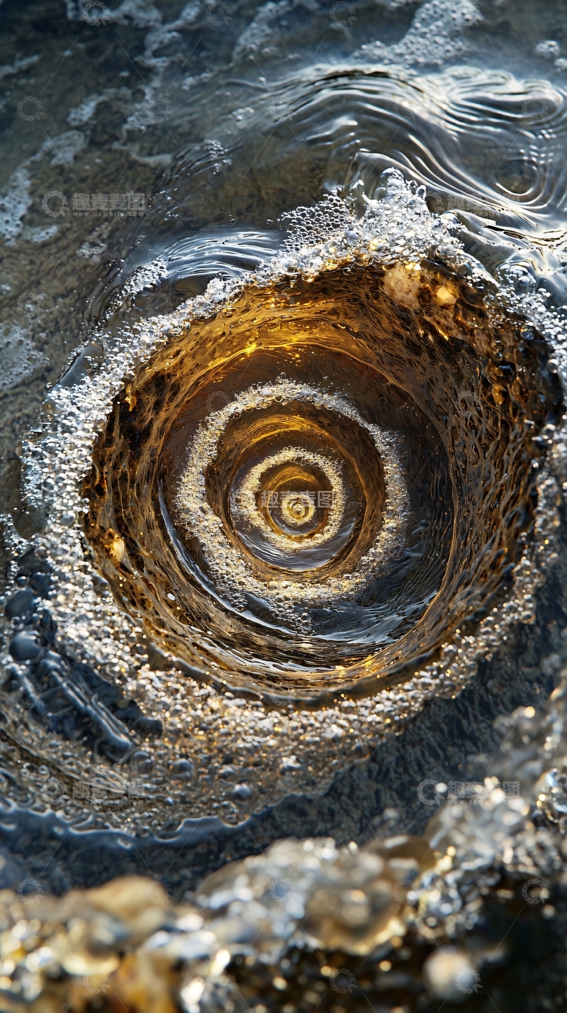 高清大图下载【趣麦麦图】漩涡状的洞穴特写