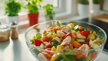 清爽鸡肉蔬菜沙拉