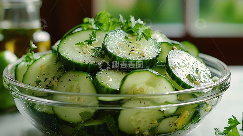 高清大图下载【趣麦麦图】凉拌黄瓜