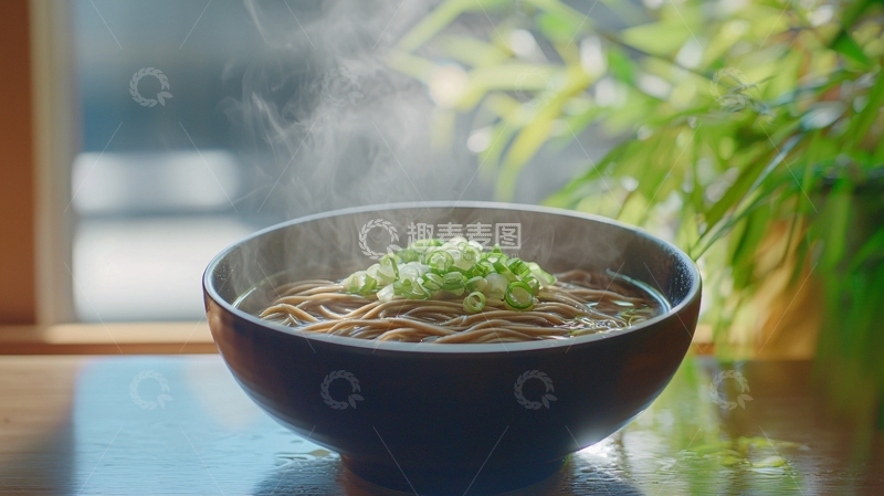 高清大图下载【趣麦麦图】热气腾腾的荞麦面