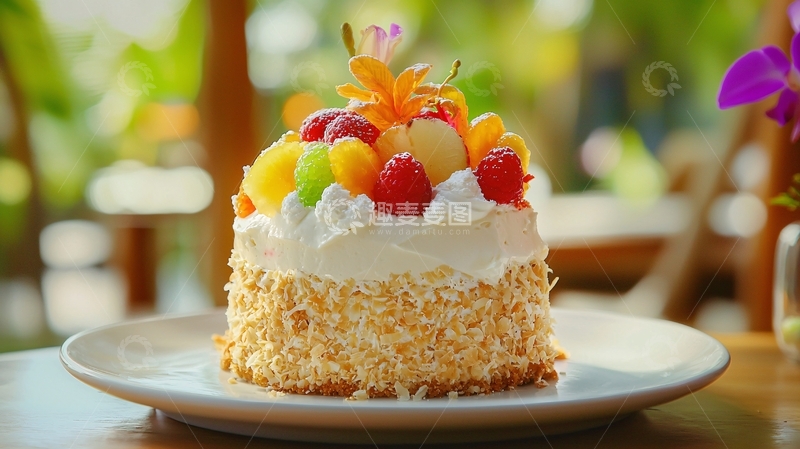 高清大图下载【趣麦麦图】鲜奶油水果蛋糕