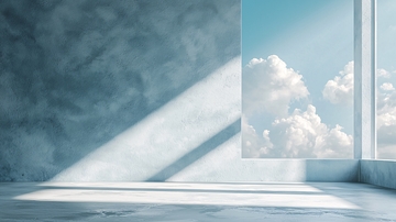 光影洒落的空房间