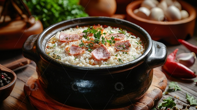 高清大图下载【趣麦麦图】砂锅焗饭
