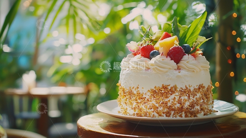 高清大图下载【趣麦麦图】夏日水果奶油蛋糕
