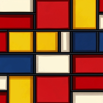 红黄蓝白矩形色块