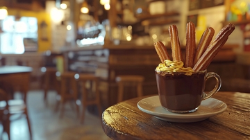 热巧克力配油条