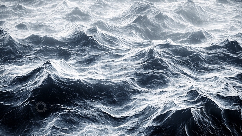 高清大图下载【趣麦麦图】波涛汹涌的黑暗海面