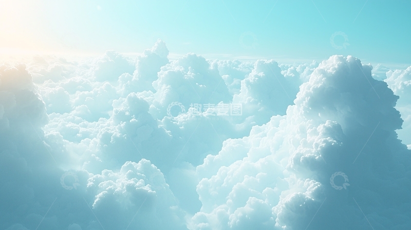 高清大图下载【趣麦麦图】天空之上白云朵朵