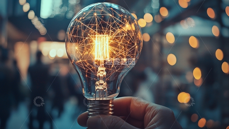 高清大图下载【趣麦麦图】光亮闪耀的创意灯泡