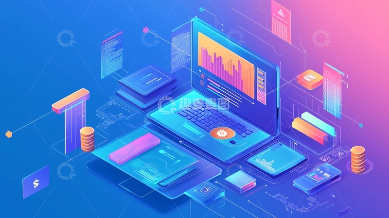 高清大图下载【趣麦麦图】科技感数据可视化图表