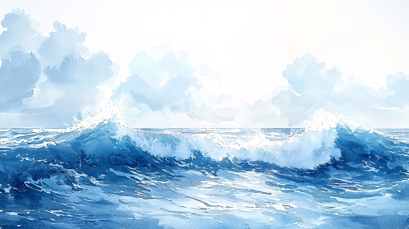高清大图下载【趣麦麦图】海浪冲击