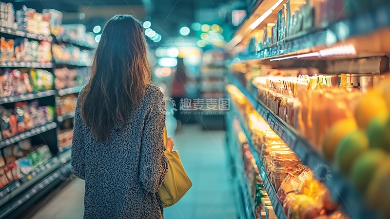 高清大图下载【趣麦麦图】超市购物