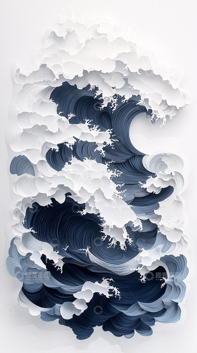 高清大图下载【趣麦麦图】波涛汹涌的创意水浪