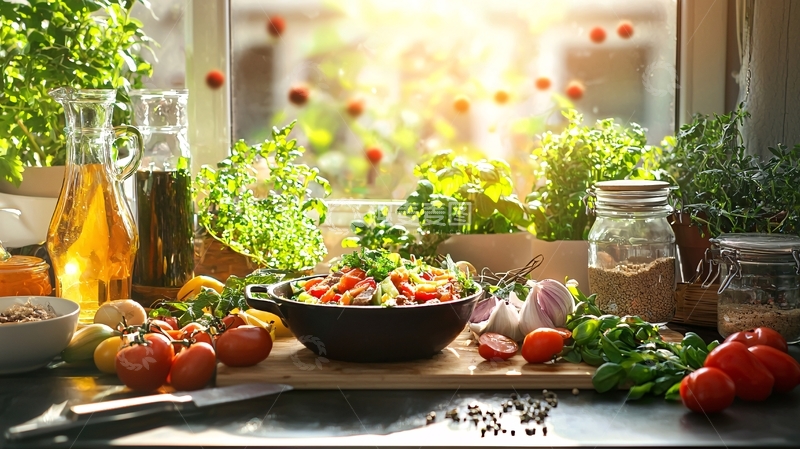 高清大图下载【趣麦麦图】阳光厨房