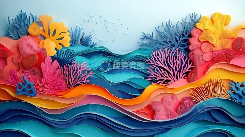 高清大图下载【趣麦麦图】珊瑚礁水下世界