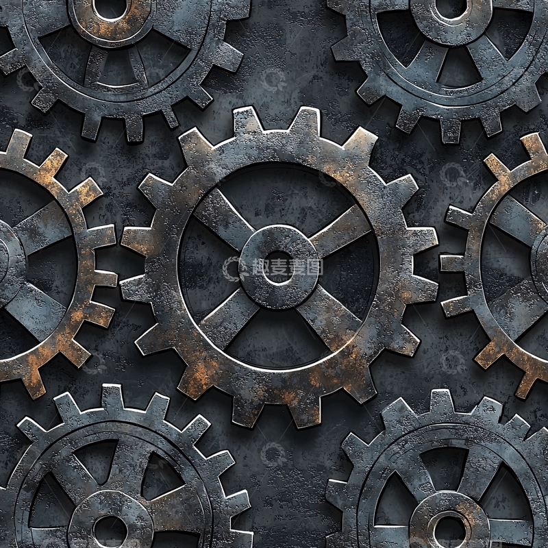 高清大图下载【趣麦麦图】工业风齿轮机械背景