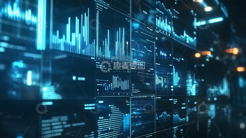 高清大图下载【趣麦麦图】科技数据可视化大屏