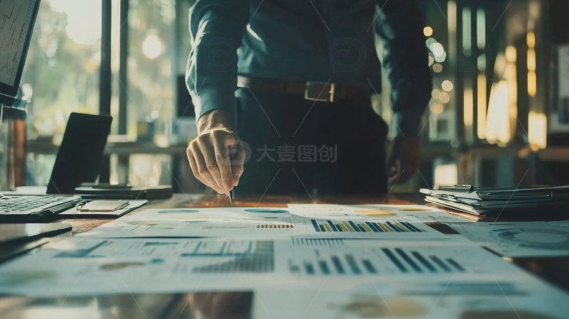 高清大图下载【趣麦麦图】商务人士办公桌前工作