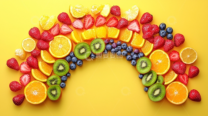 高清大图下载【趣麦麦图】彩虹水果拼盘