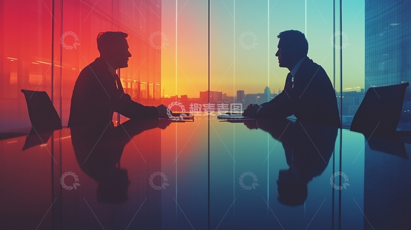 高清大图下载【趣麦麦图】商务谈判