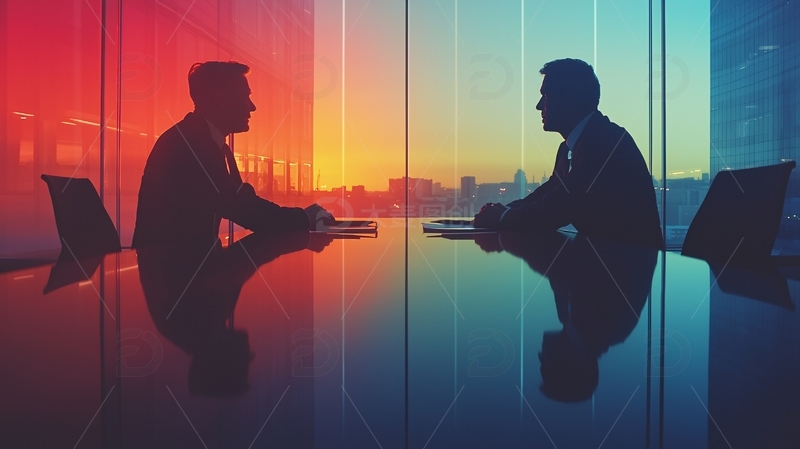 高清大图下载【趣麦麦图】商务谈判