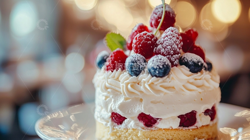 高清大图下载【趣麦麦图】鲜奶油水果蛋糕