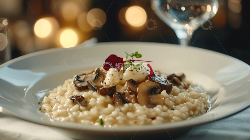高清大图下载【趣麦麦图】美味蘑菇烩饭