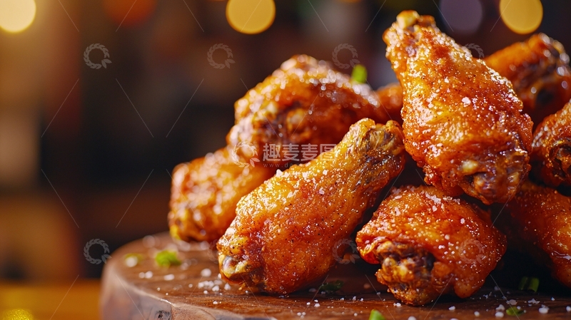 高清大图下载【趣麦麦图】香辣烤鸡翅