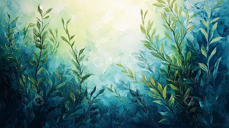 高清大图下载【趣麦麦图】清新绿色植物背景图