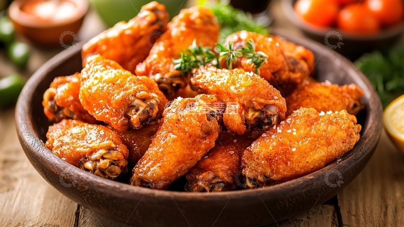 高清大图下载【趣麦麦图】烤鸡翅