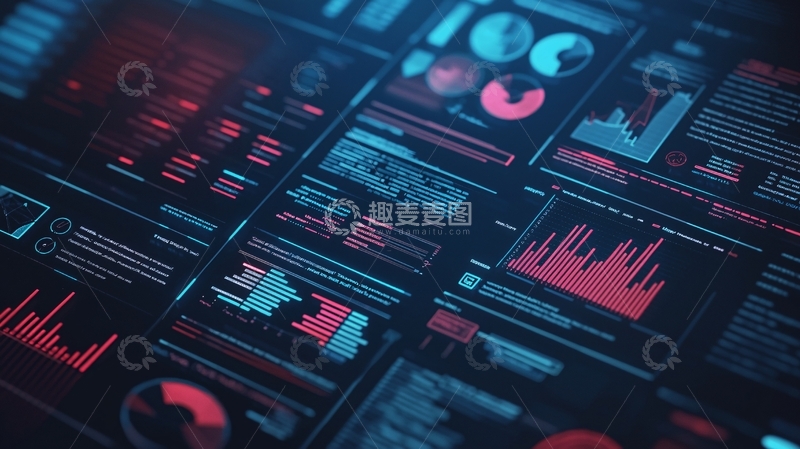 高清大图下载【趣麦麦图】科技数据分析界面