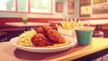 手绘炸鸡套餐