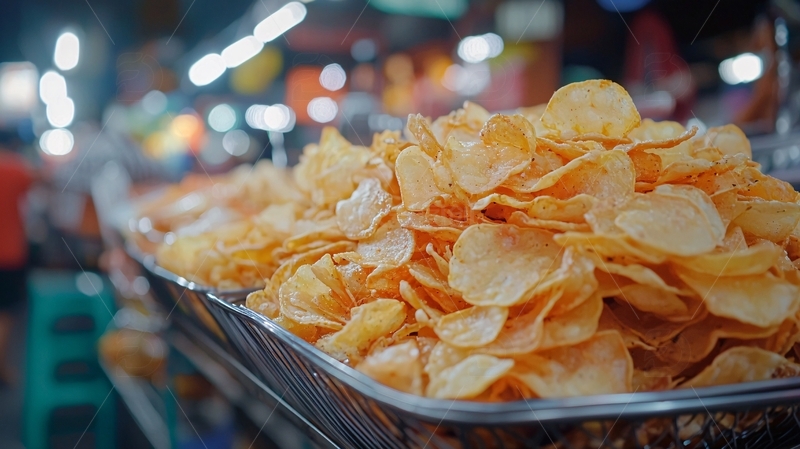 高清大图下载【趣麦麦图】薯片堆积如山的景象