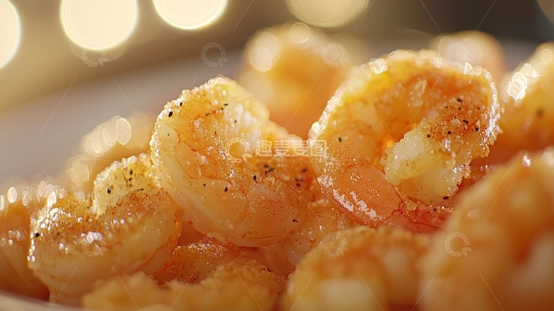 高清大图下载【趣麦麦图】香脆可口油炸虾仁