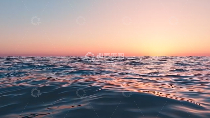 高清大图下载【趣麦麦图】海面日出唯美场景
