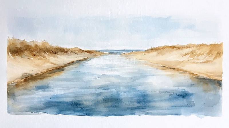 高清大图下载【趣麦麦图】宁静的水彩风景画