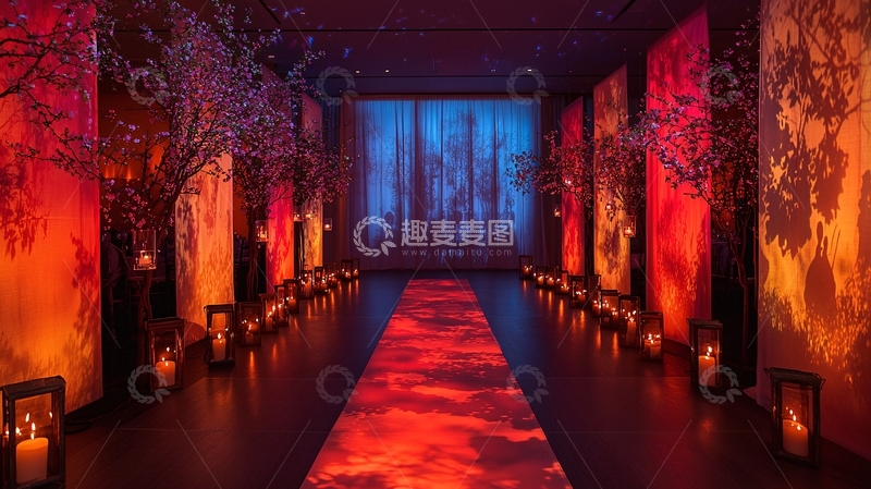 高清大图下载【趣麦麦图】梦幻灯光走廊