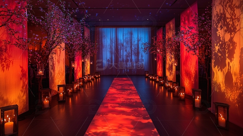 高清大图下载【趣麦麦图】梦幻灯光走廊