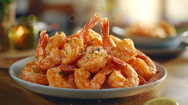 高清大图下载【趣麦麦图】香酥虾仁