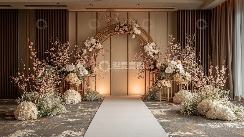 高清大图下载【趣麦麦图】婚礼拱门鲜花装饰