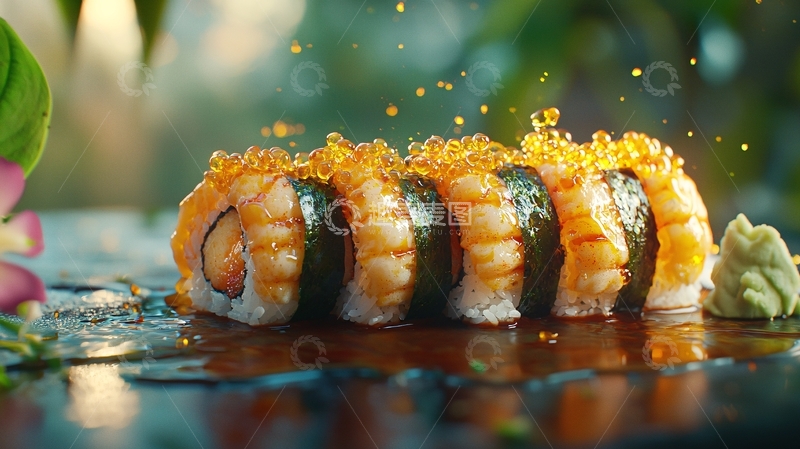 高清大图下载【趣麦麦图】鲜虾寿司卷