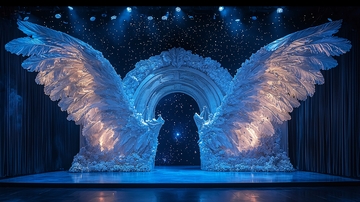 冰雕翅膀拱门舞台
