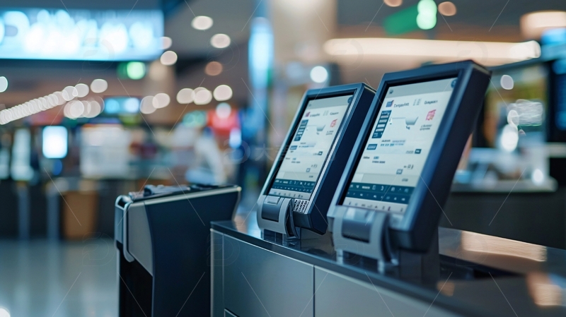 高清大图下载【趣麦麦图】商场收银台平板电脑