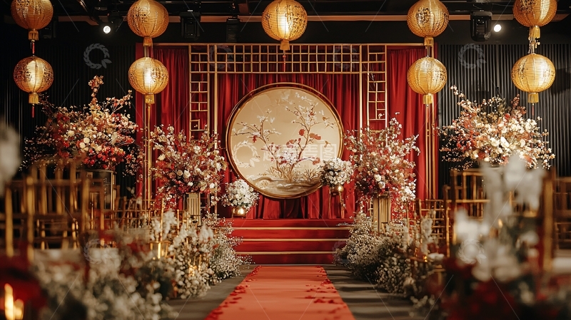 高清大图下载【趣麦麦图】中式婚礼场景布置