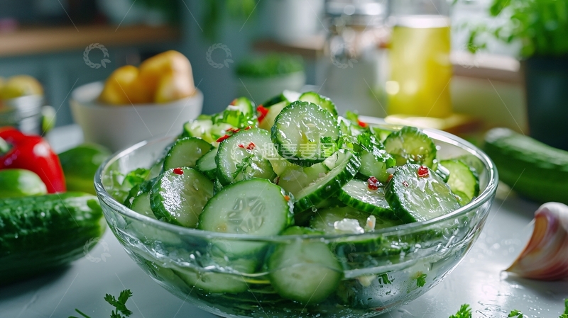 高清大图下载【趣麦麦图】凉拌黄瓜