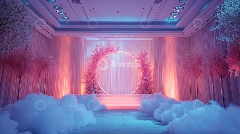 高清大图下载【趣麦麦图】粉色梦幻婚礼现场
