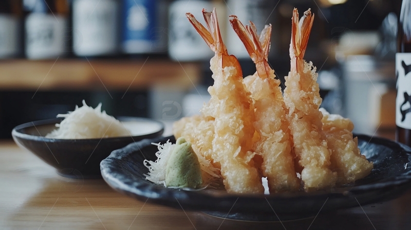 高清大图下载【趣麦麦图】日式炸虾天妇罗