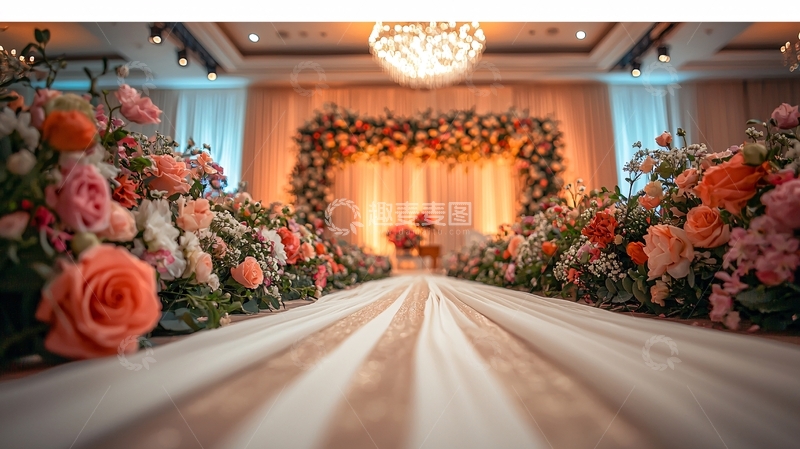 高清大图下载【趣麦麦图】婚礼现场鲜花拱门