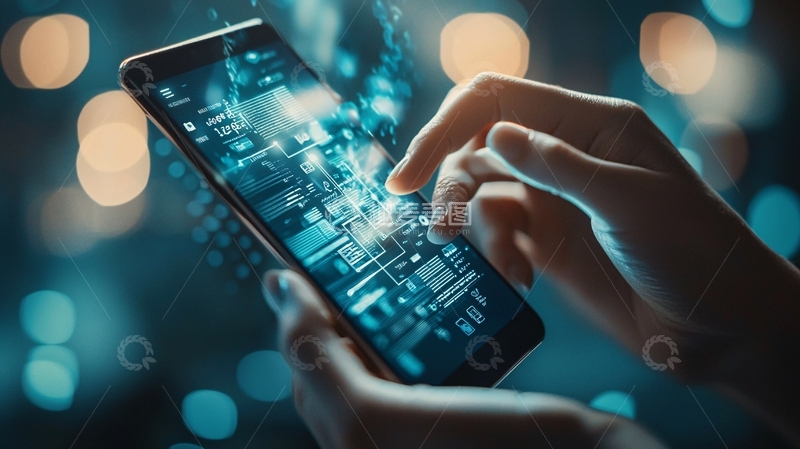 高清大图下载【趣麦麦图】-手指触碰手机屏幕
